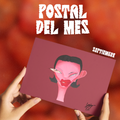 Por Kilo Tarjeta Coleccionable del Mes Septiembre Diseño de Personaje con Cara Artística