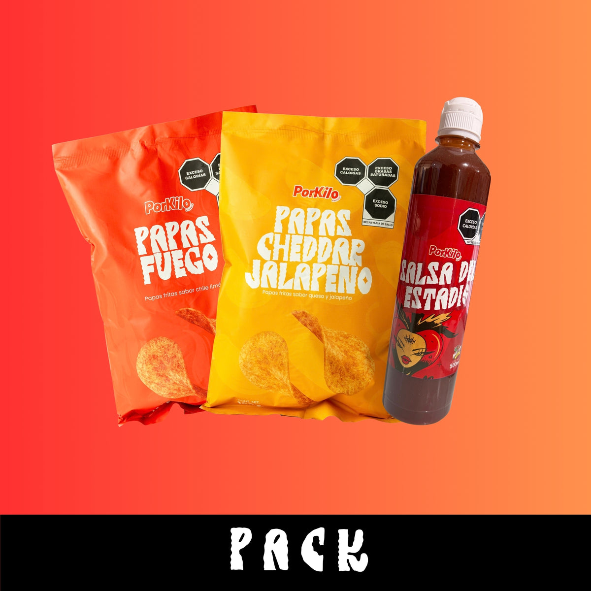 POR KILO BOTANAS PACK DEL ESTADIO PAPAS 200 G. Y SALSA DEL ESTADIO 500 ML.