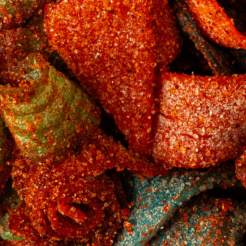 POR KILO BOTANAS CLASSICMIX ENCHILADO DE 300 G. (MIX DE TIRITAS DE MORA AZUL, MANZANA Y CEREZA)