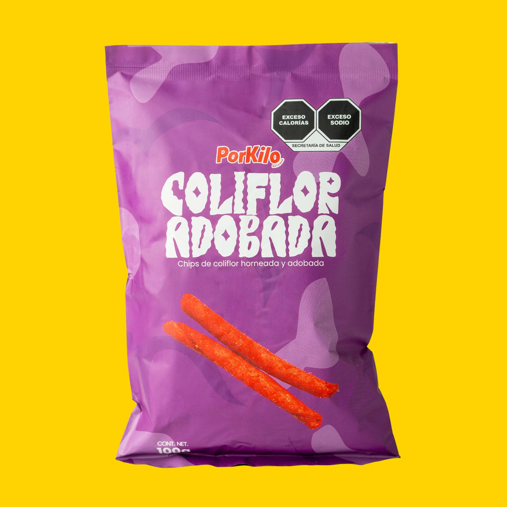 POR KILO BOTANAS CHIPS DE COLIFLOR ADOBADO DE 100 G.