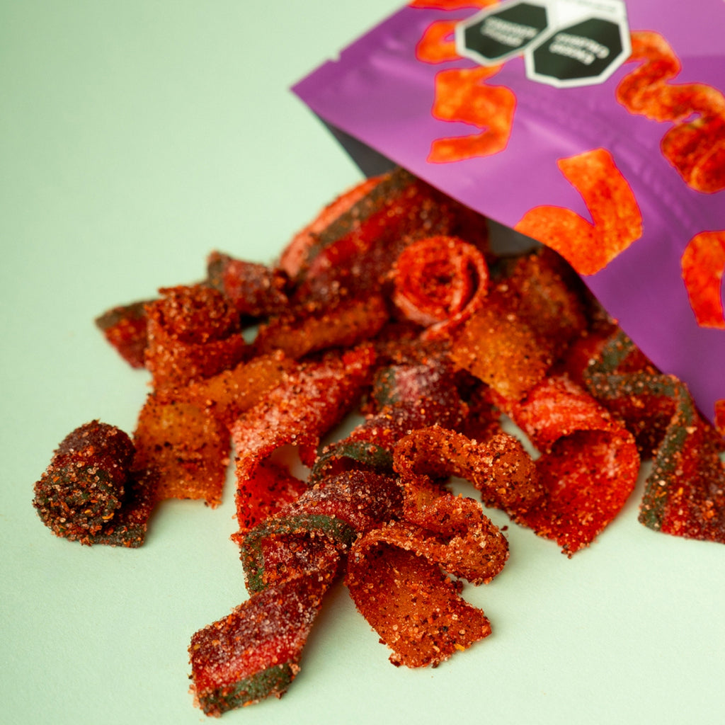 POR KILO BOTANAS TROPIMIX ENCHILADO DE 300 G. (MIX DE TIRITAS DE SANDIA, MANGO Y FRESA)